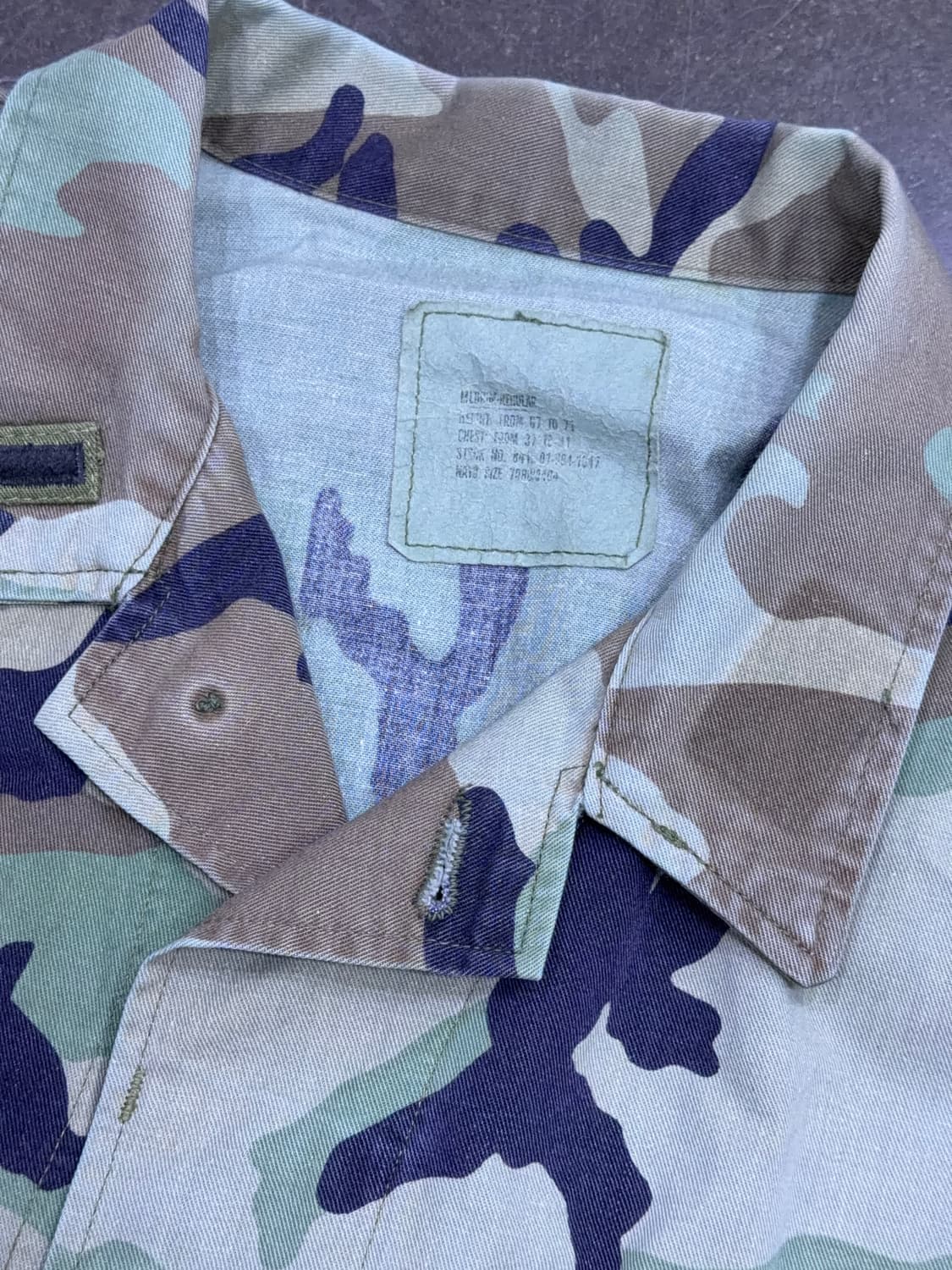 밀리터리 U.S ARMY 우드랜드 카모 bdu 야상자켓 M 상품이미지8