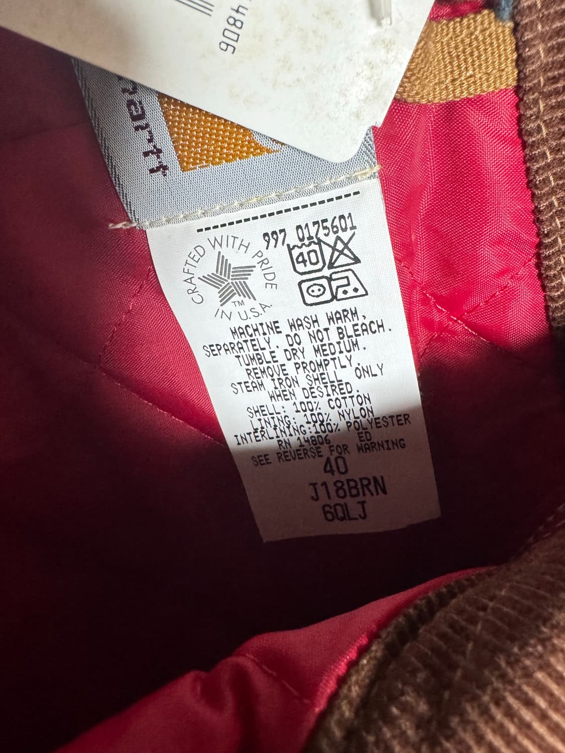 칼하트 디트로이트 J01 전모델 6QLJ 40 데드스탁 J97 상품이미지4