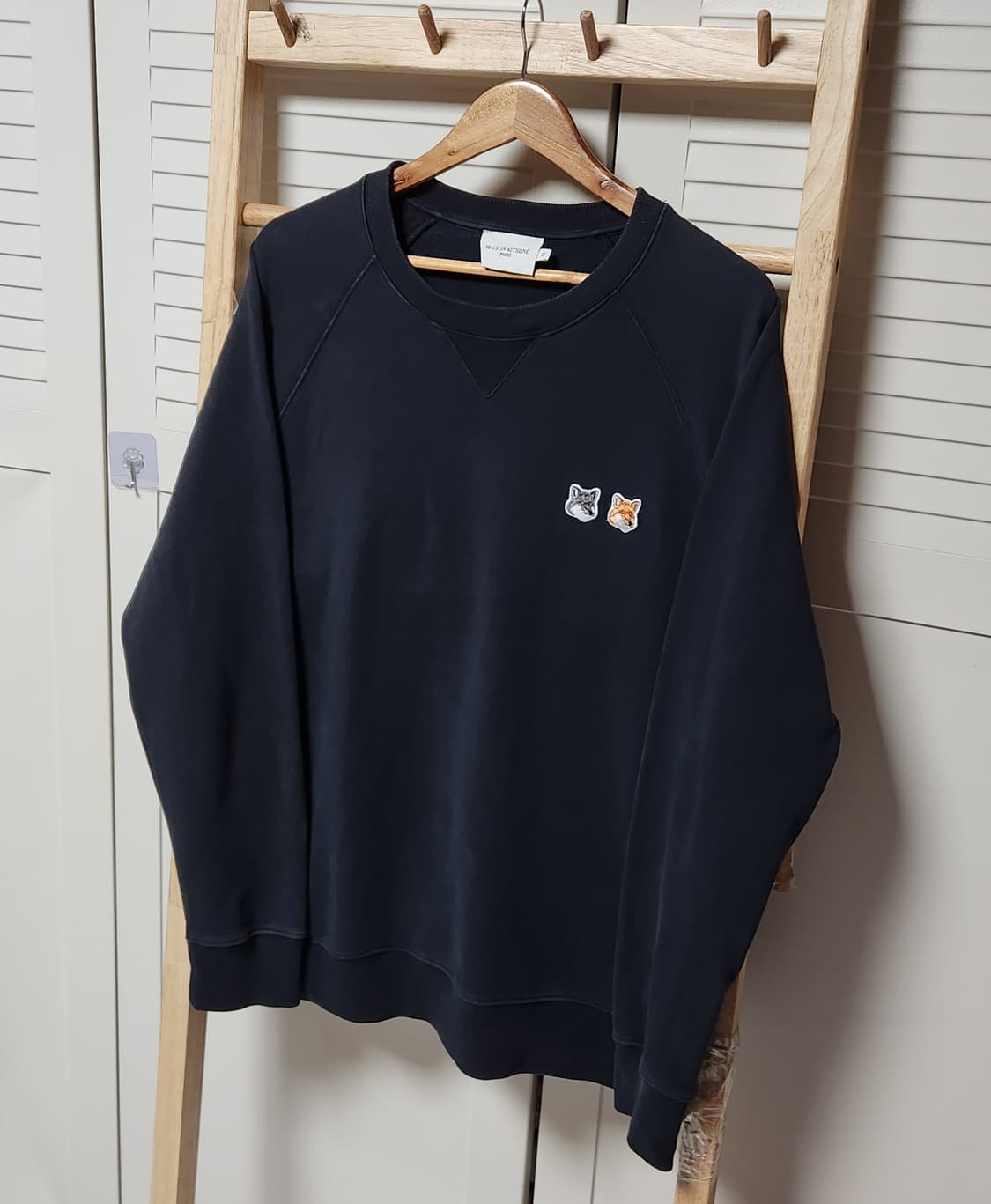 메종키츠네 더블로고 블랙 맨투맨 XL 상품이미지2