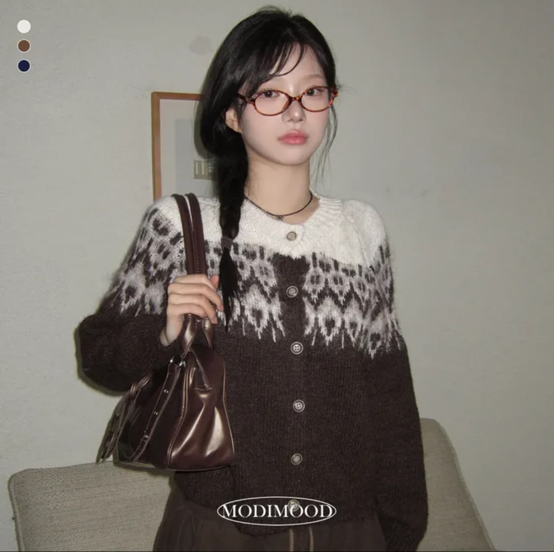 에이블리 앙고라 노르딕 니트 가디건 (품절) 상품이미지2
