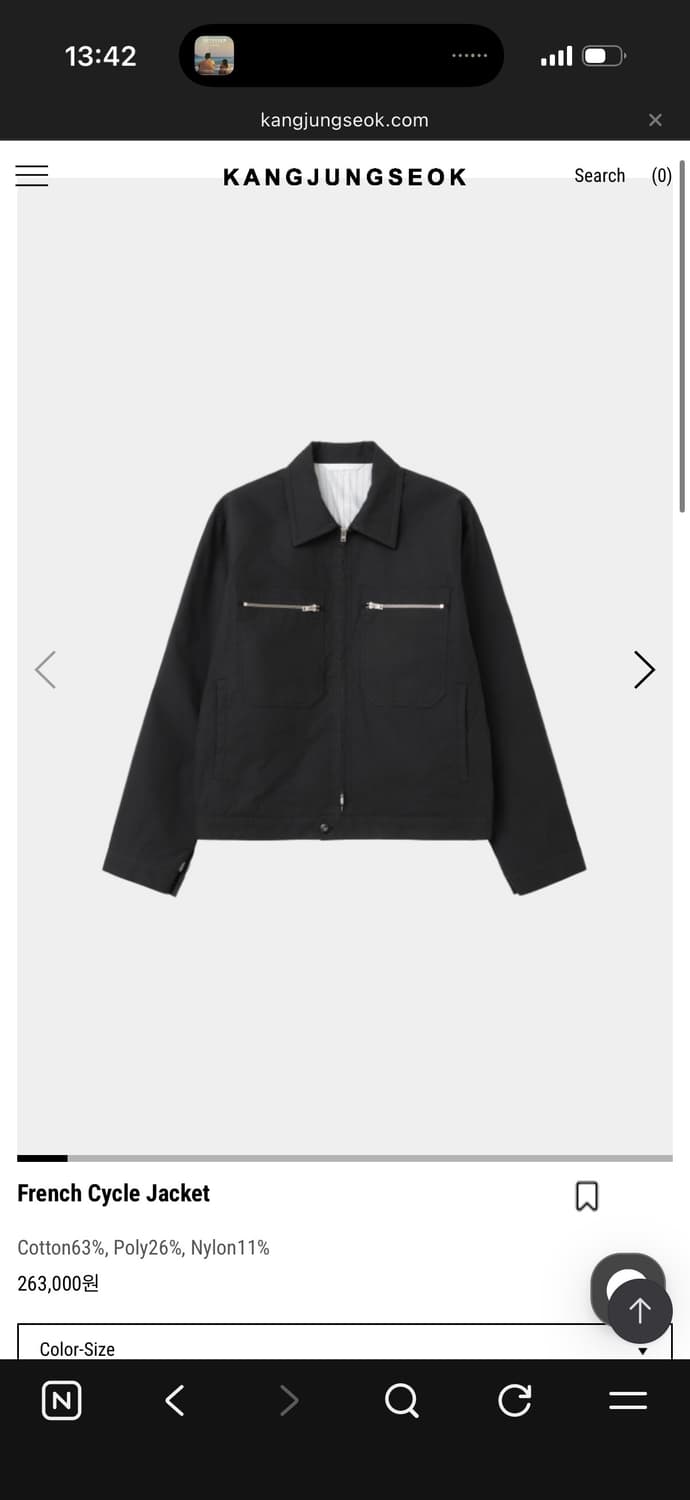 강정석 French Cycle Jacket black 50 상품이미지1