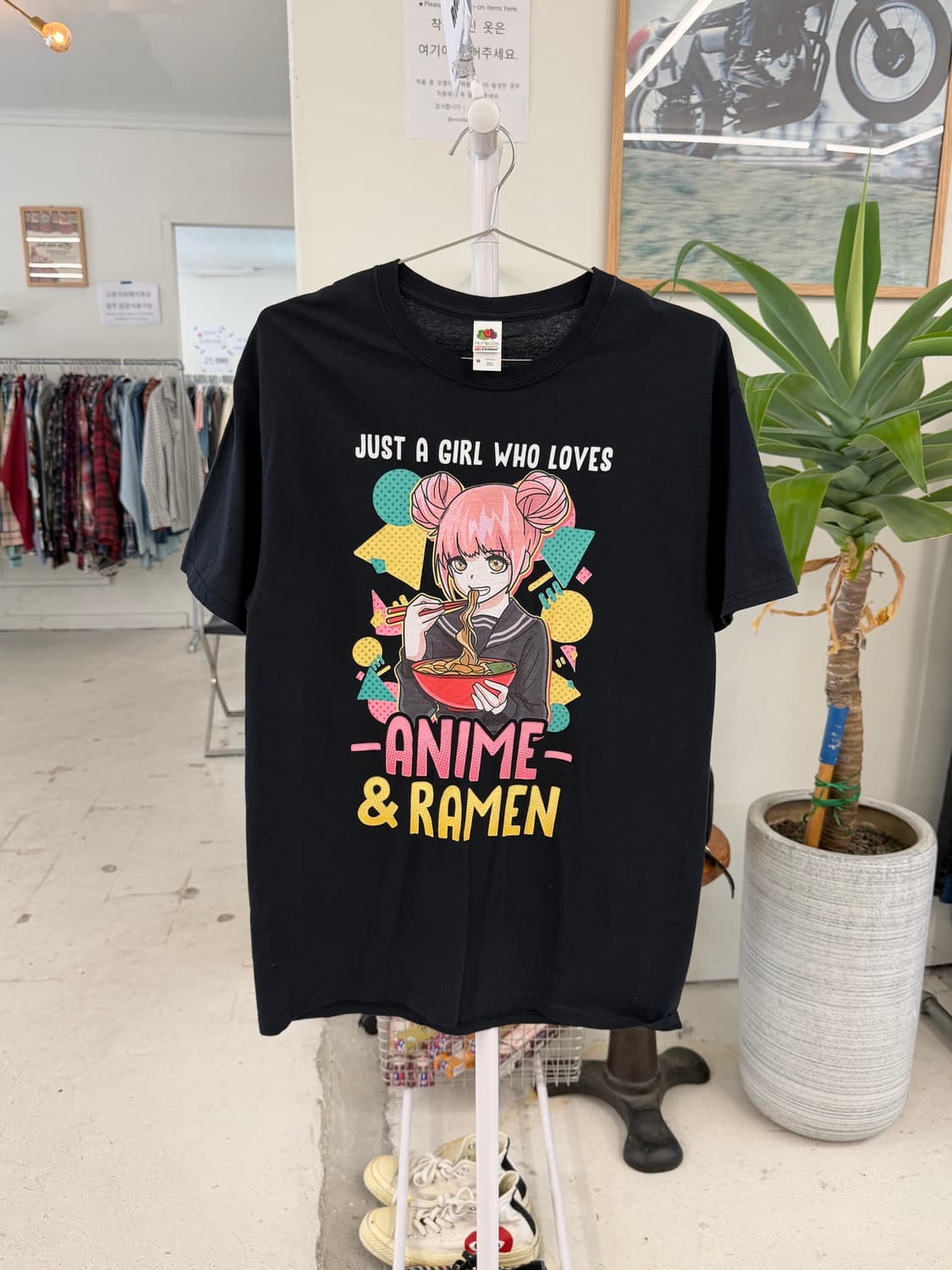 일본빈티지 anima ramen 애니 반팔티 상품이미지4