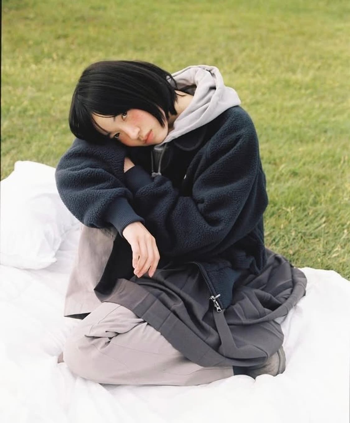 SUU (현 코이세이오) ROUND COLLAR FLEECE JACKET 상품이미지2
