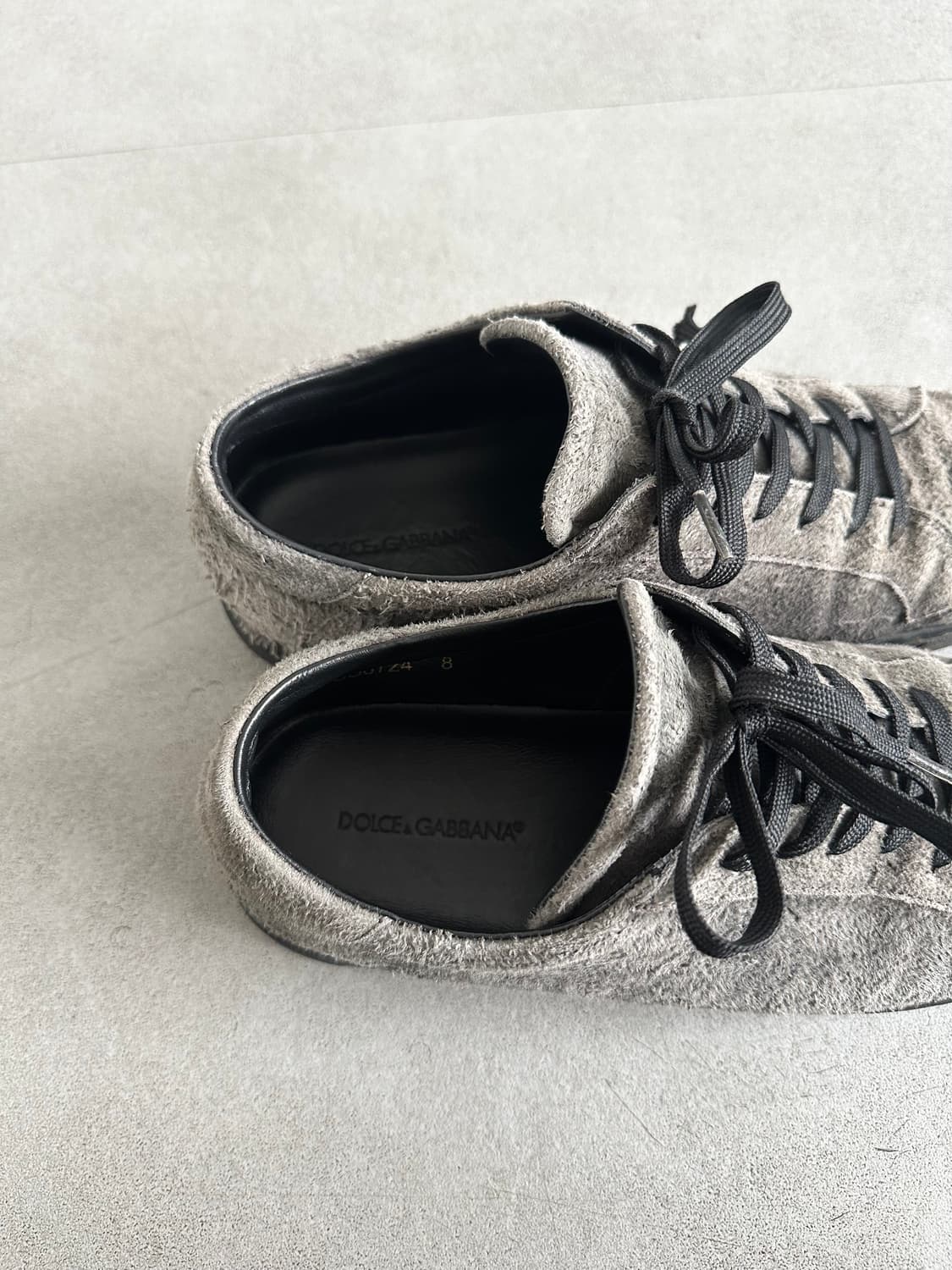 돌체앤가바나 디스트로이드 그레이 레더 스니커즈 상품이미지6