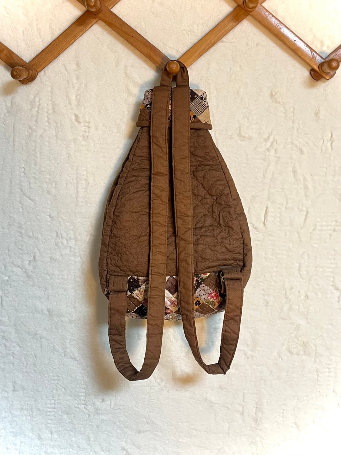 빈티지 패치 퀼트 브라운 백팩  상품이미지3