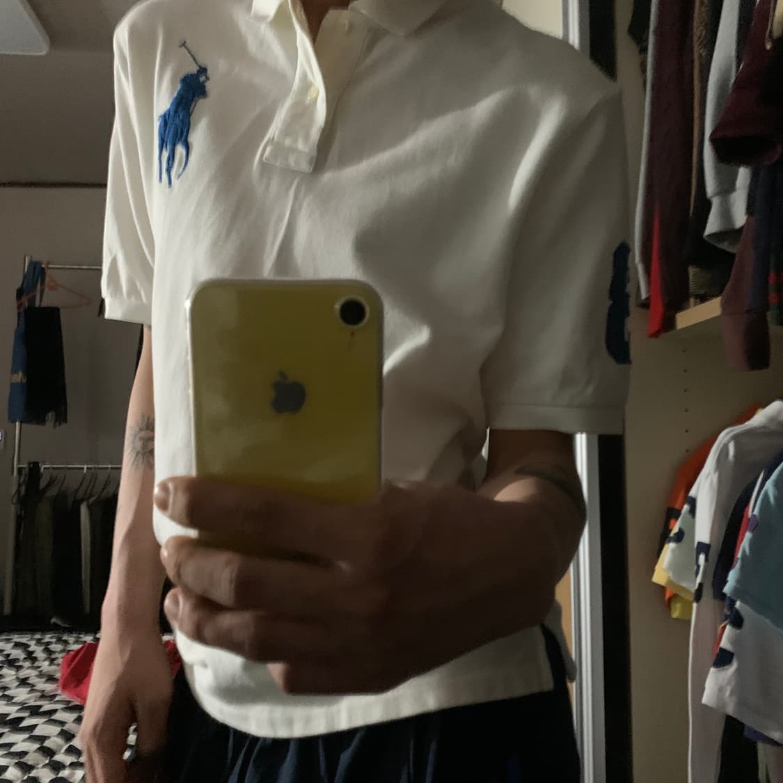 L) 폴로 랄프로렌 빅포니 화이트 PK 반팔 카라티 상품이미지5