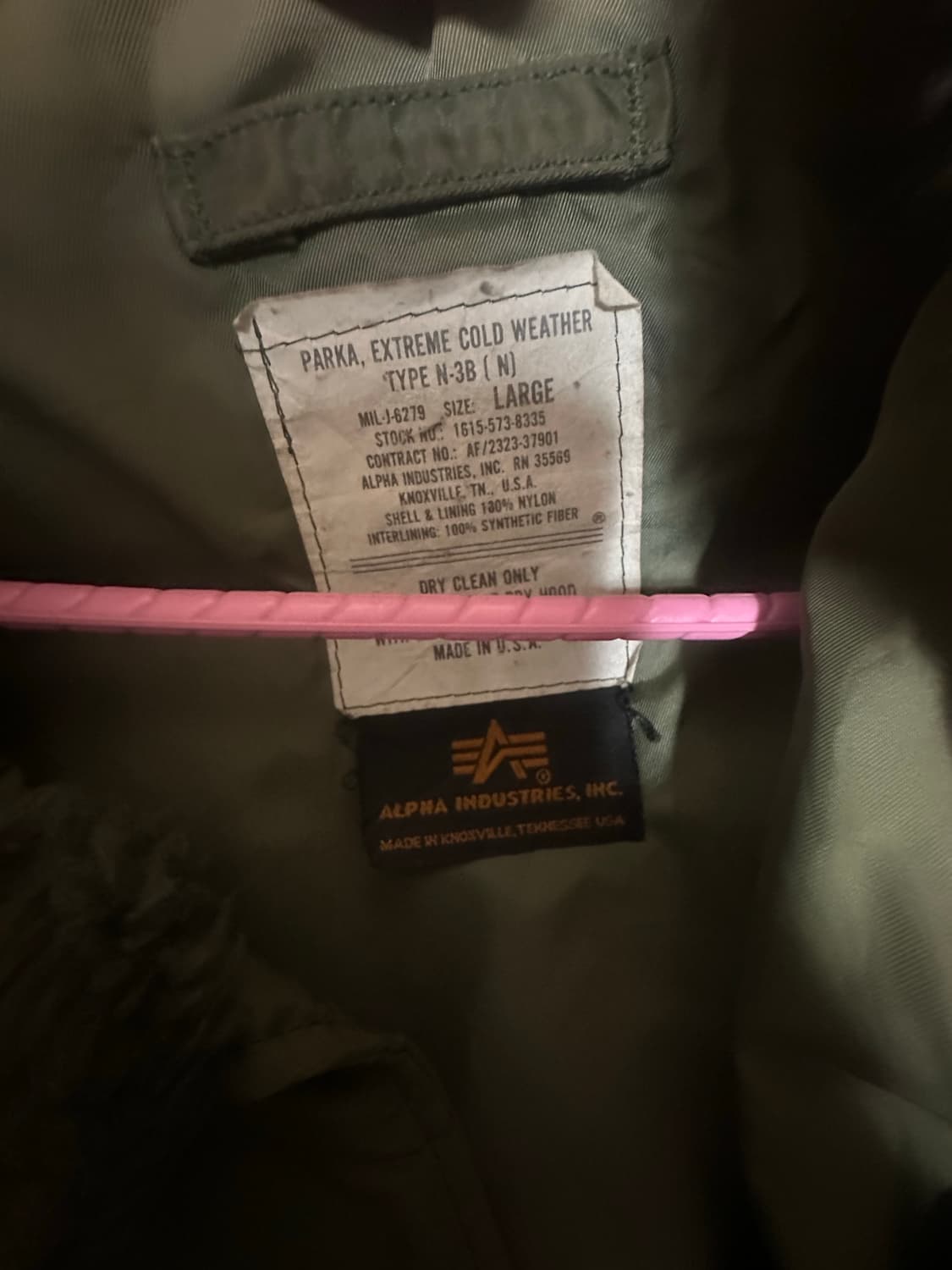 알파인더스토리 90s n-3b 빈티지 파카 자켓 L 상품이미지3