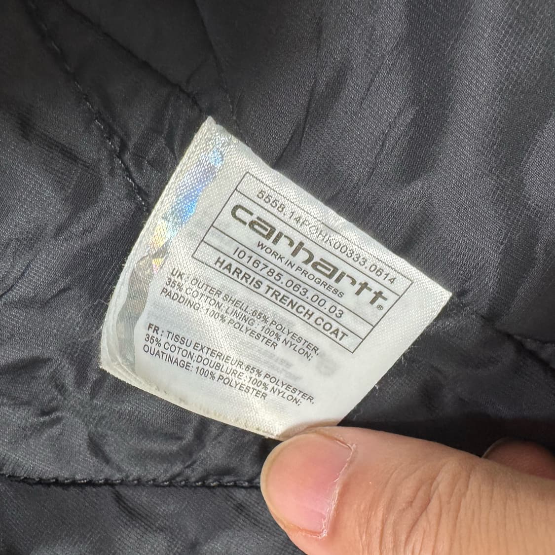칼하트 wip 해리스 트렌치 코트 S 상품이미지7