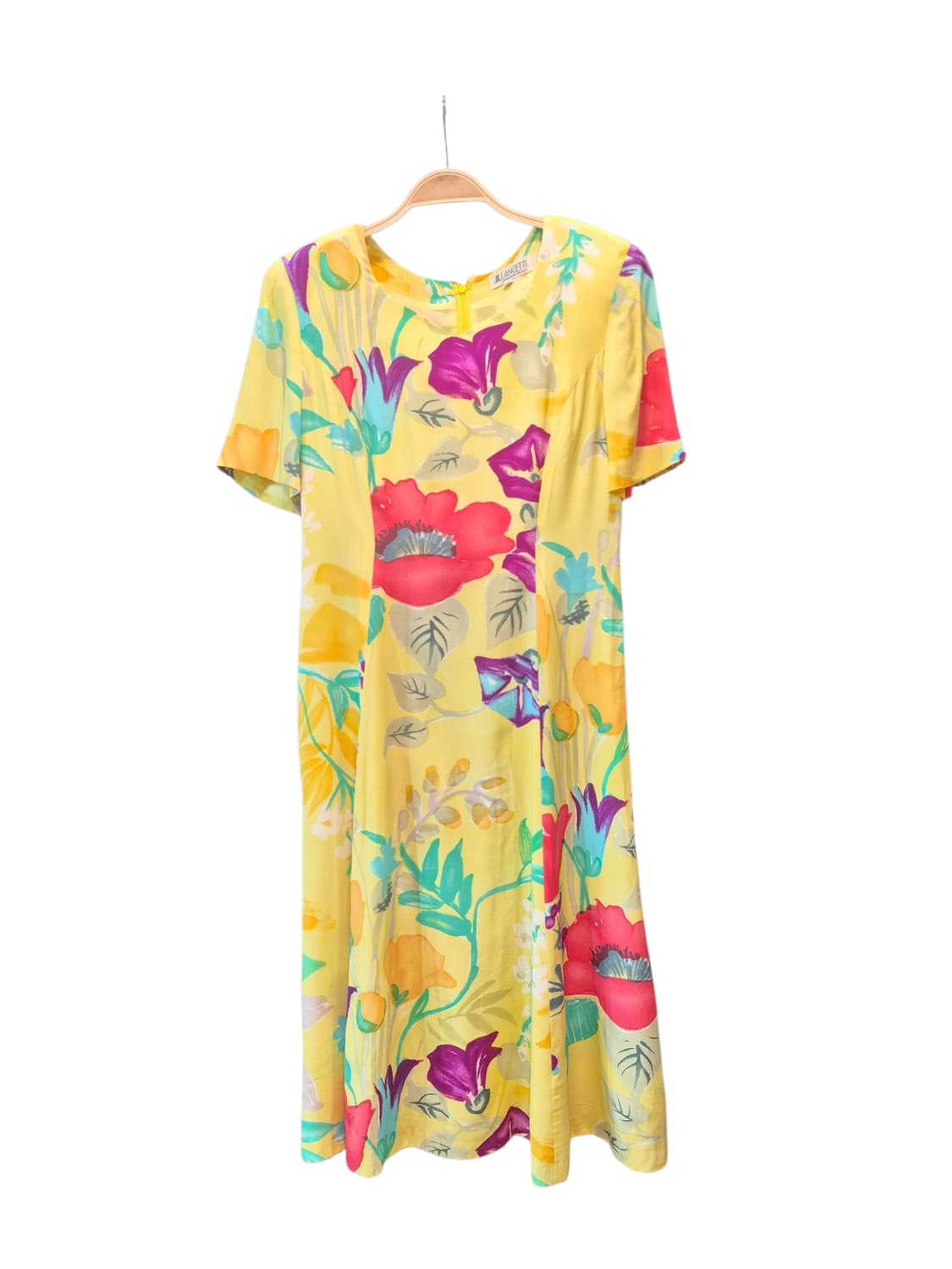 A.Lancetti 옐로우 플라워 롱 원피스 상품이미지1