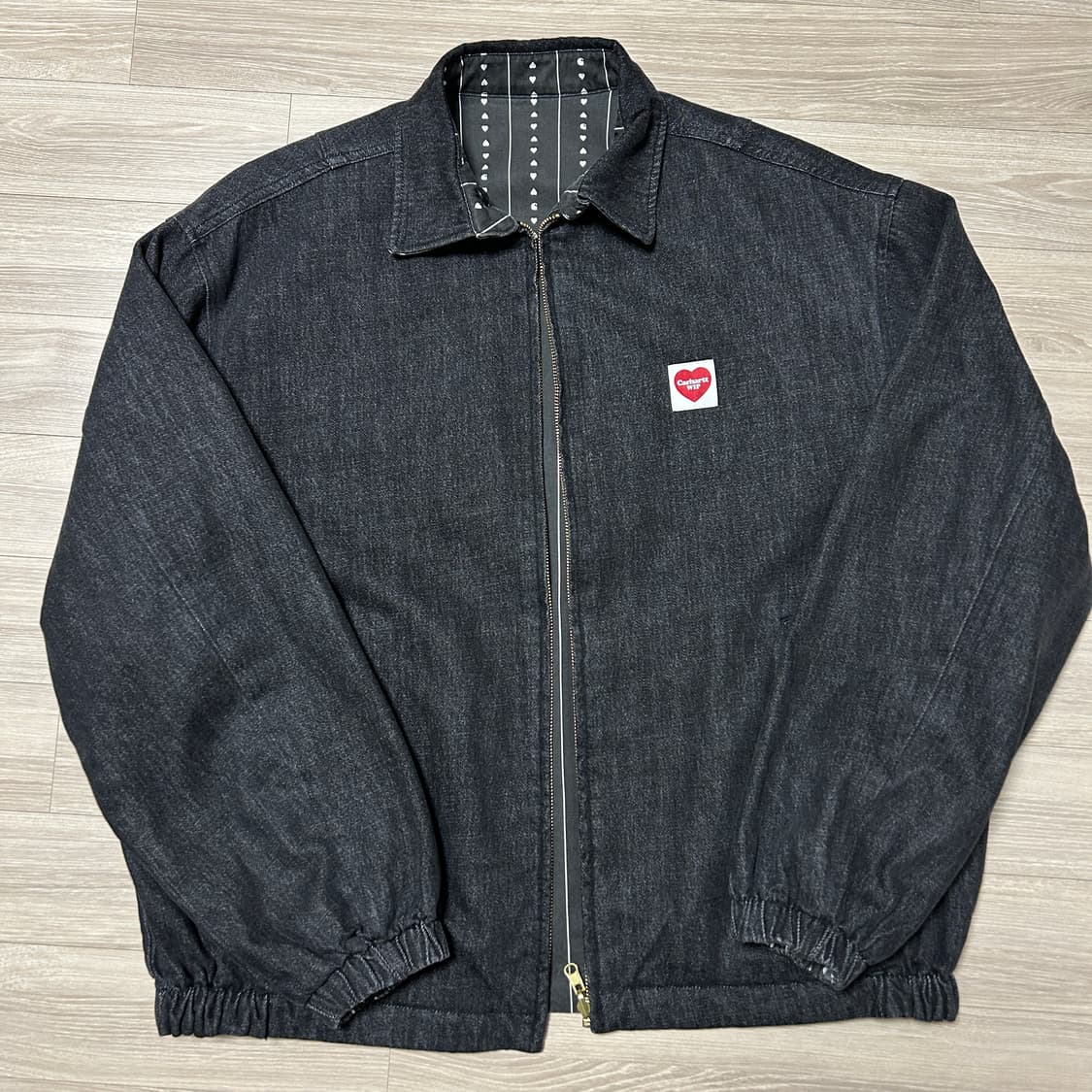 [L/라지] 칼하트WIP 허드슨 자켓 블랙 스톤워시 상품이미지1