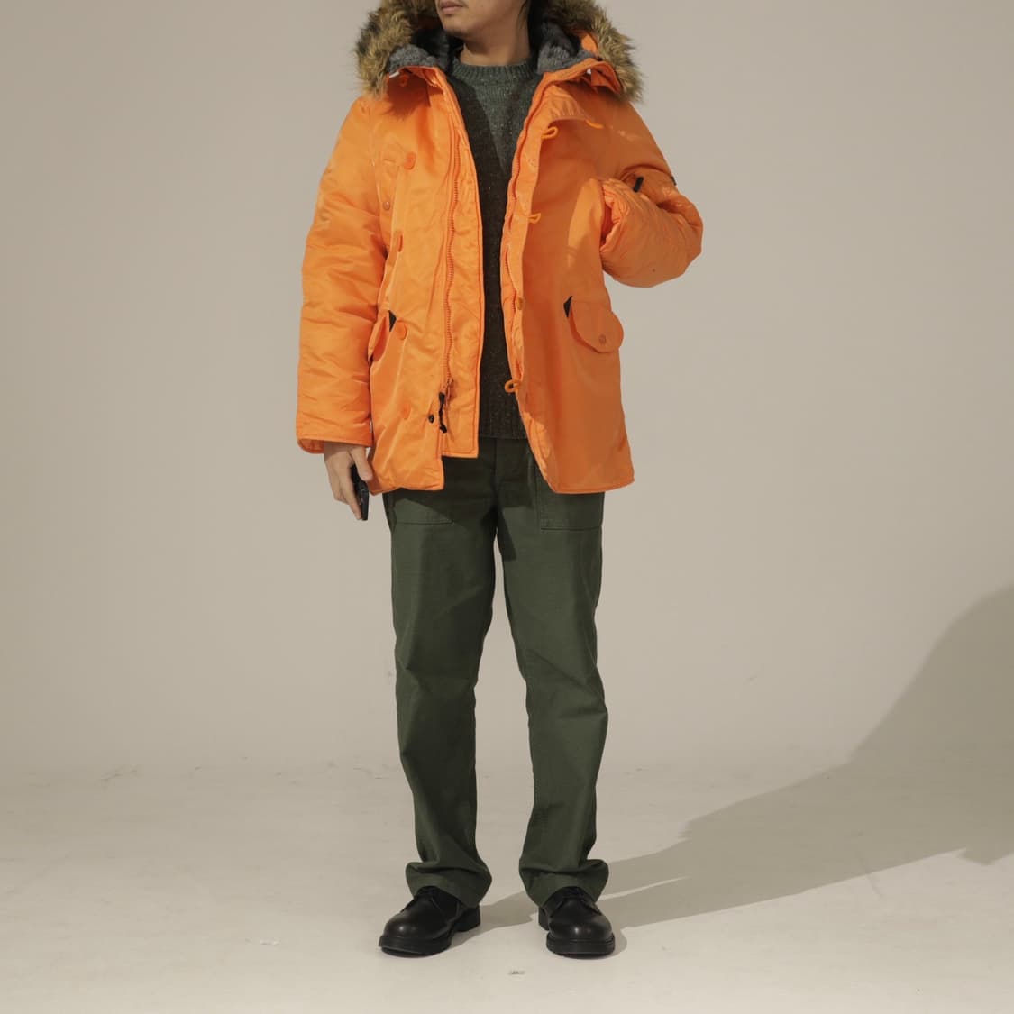 알파인더스트리 N-3B 파카 오렌지 상품이미지2
