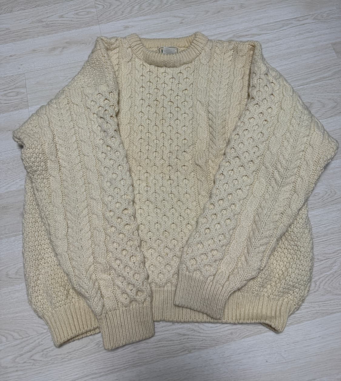 엘엘빈 ll bean 피셔맨 니트 아이보리 팝니다 상품이미지2