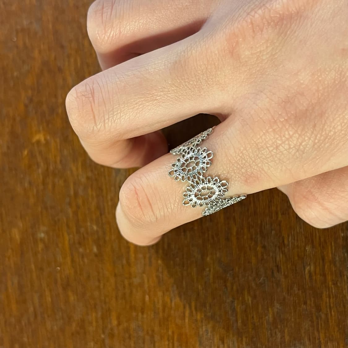 새상품 여성 신주 래이스 오픈링 반지 상품이미지3