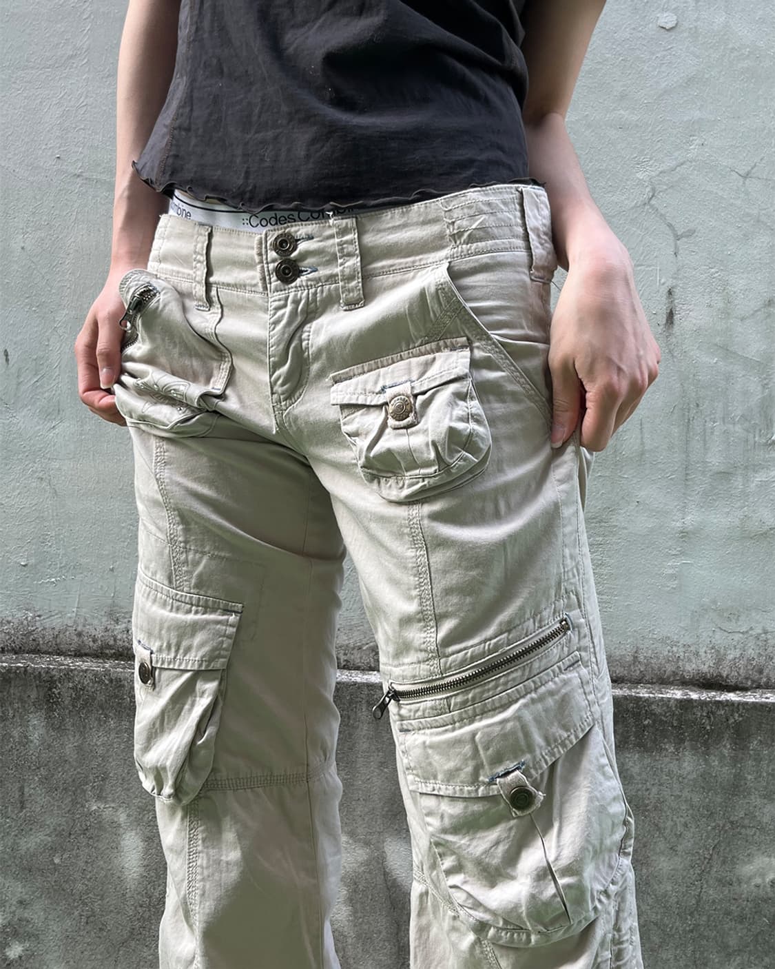 00’s Butterfly Print Flare Cargo Pants 상품이미지3