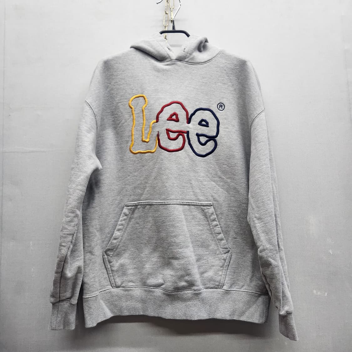 LEE 리 멀티컬러 로고자수 후드티 S(L) 남여공용 상품이미지1
