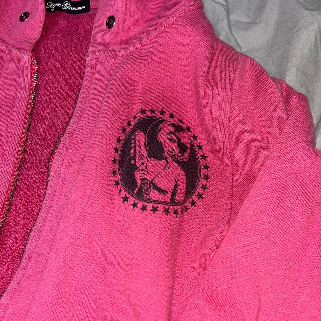 히스테릭글래머 히스걸 기타 백프린팅 후드집업 상품이미지2