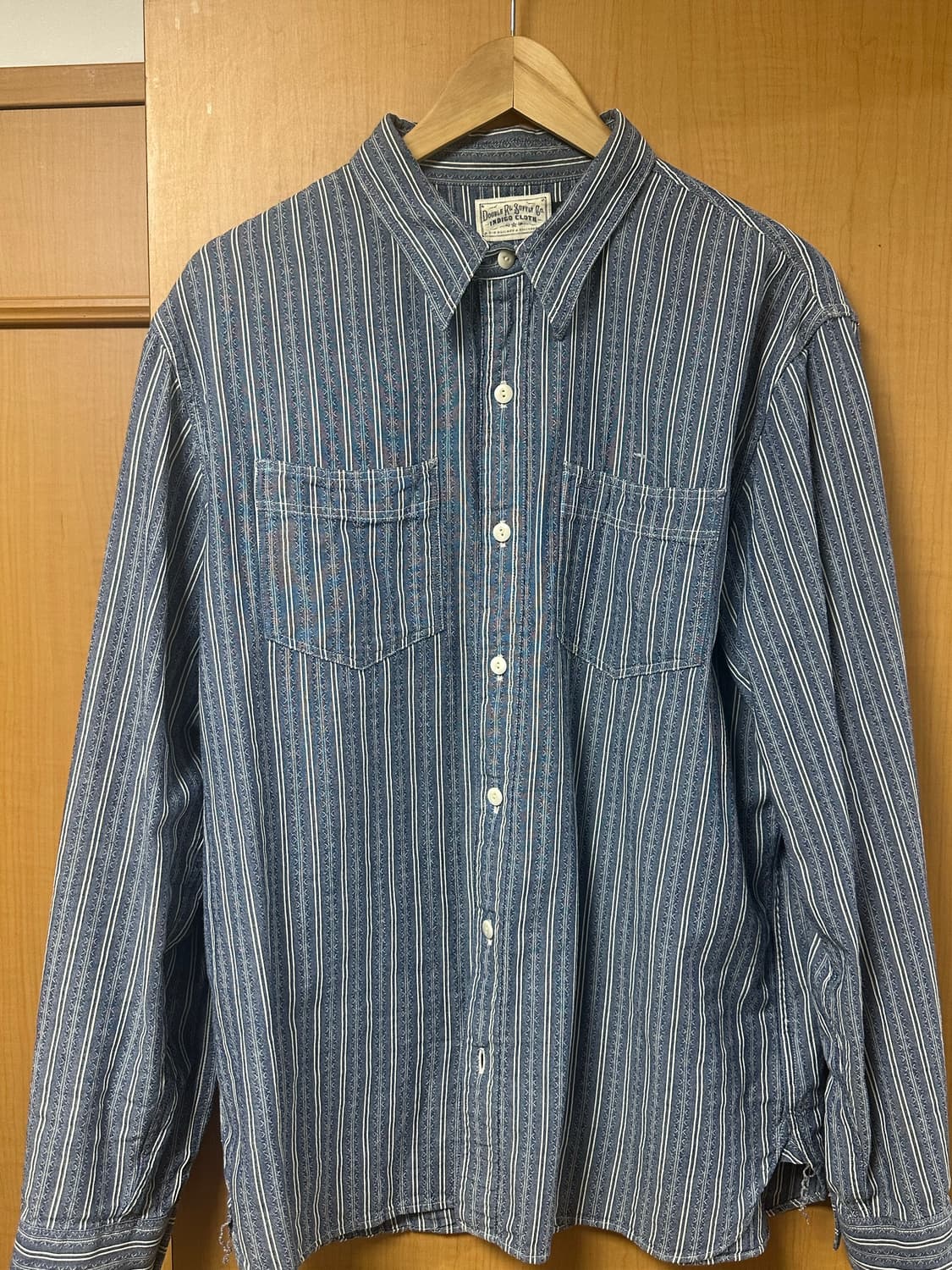 Rrl 인디고 샴브레이 도비 셔츠 L 상품이미지1
