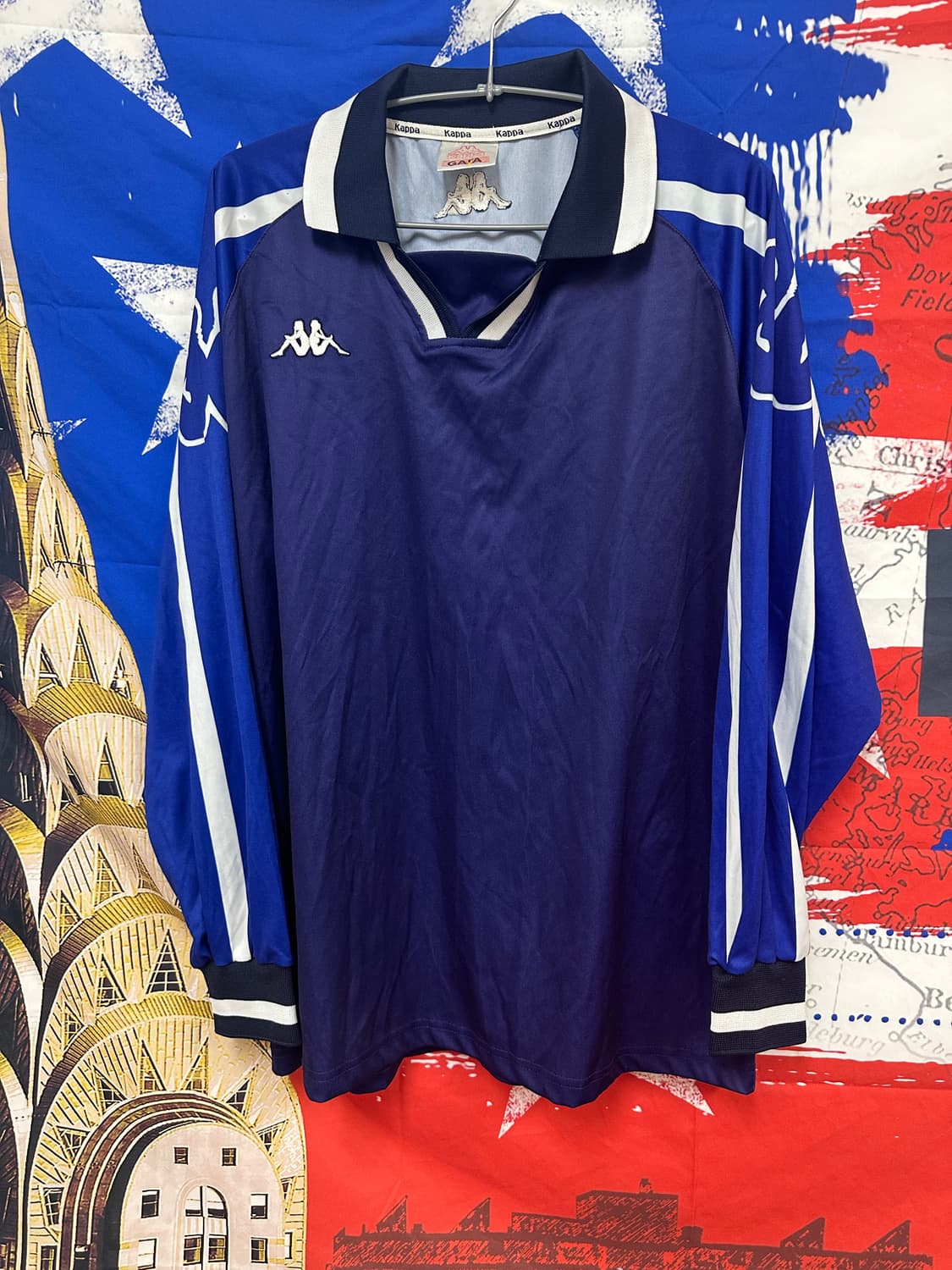 s급 일본판 카파 올드스쿨 네이비 긴팔티셔츠 XL105 상품이미지1