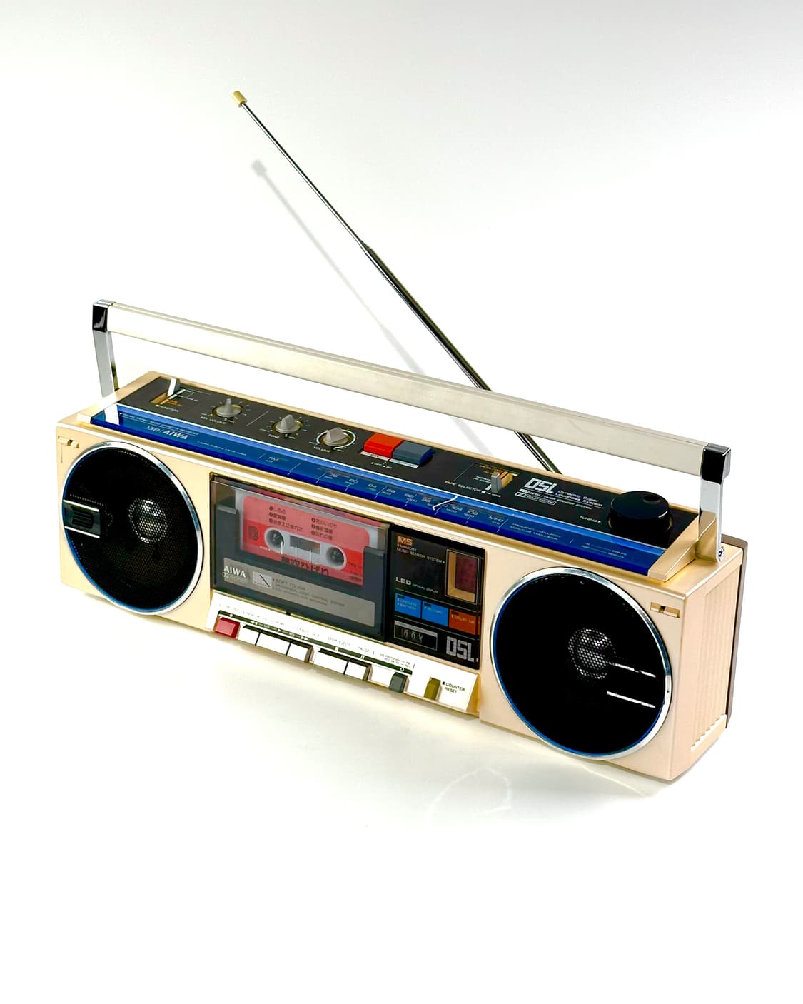 일본 빈티지 아이와 휴대용 라디오 카세트 플레이어 붐박스 상품이미지1