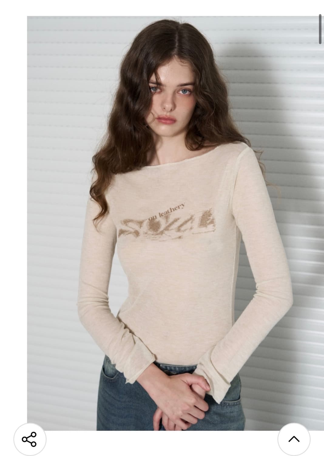 (M) 레더리 루즈핏 보트넥 롱슬리브 OATMEAL 판매 상품이미지3