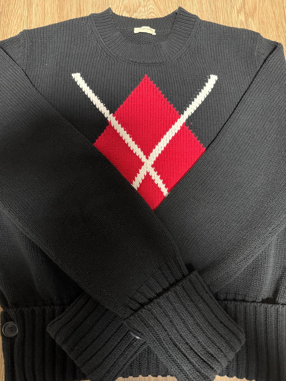 스테판쿡 아가일 니트 블랙 (L) 상품이미지1