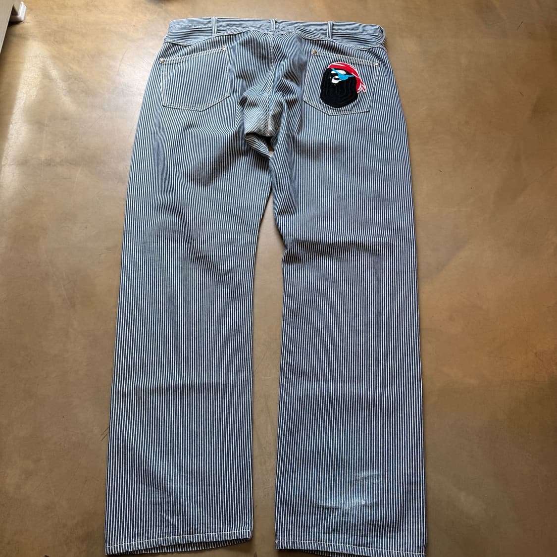 베이프 파이러츠 히코리 워크팬츠 체인스티치 디테일 XXL , 40 41 상품이미지1