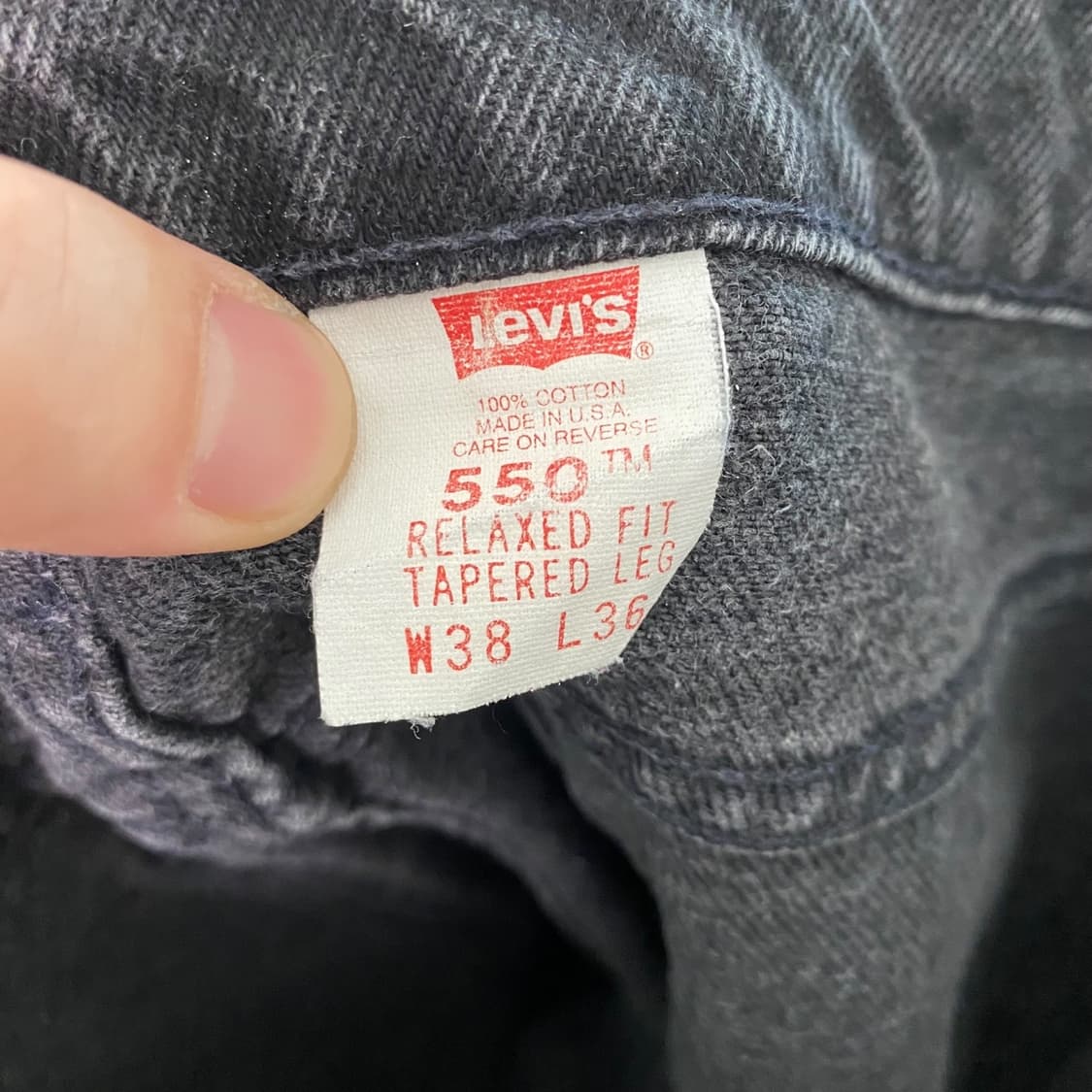 (38)90s 리바이스550 흑청 데님 청바지 상품이미지9