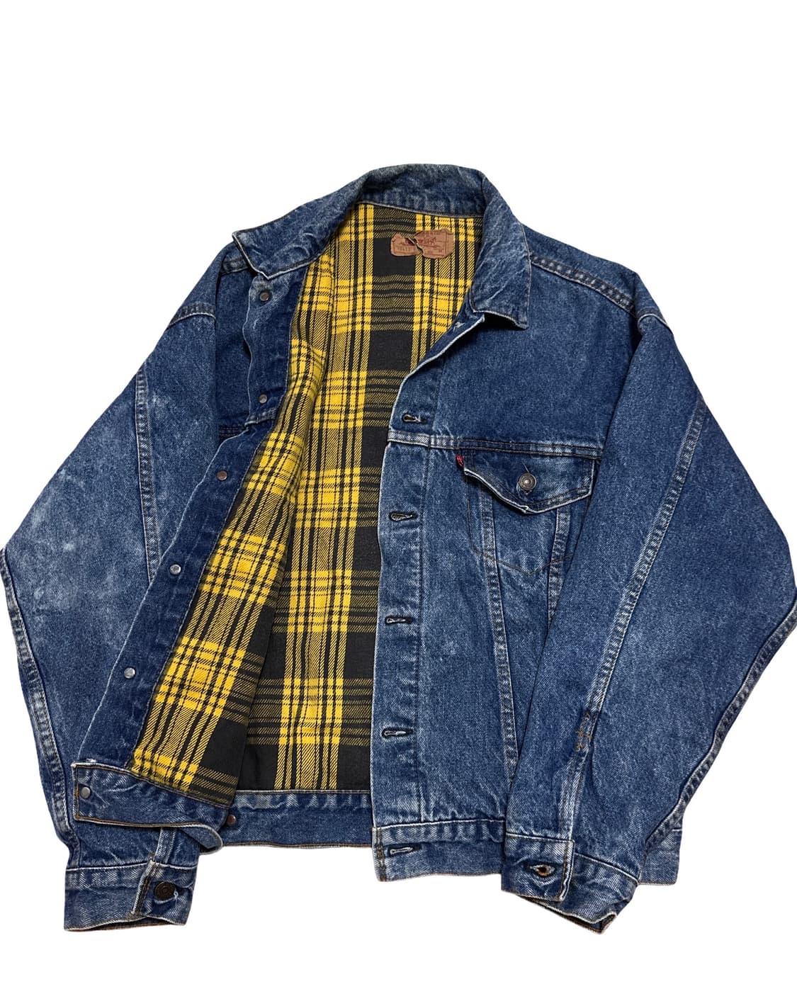 리바이스 안감 체크기모 데님 트러커 자켓 상품이미지4