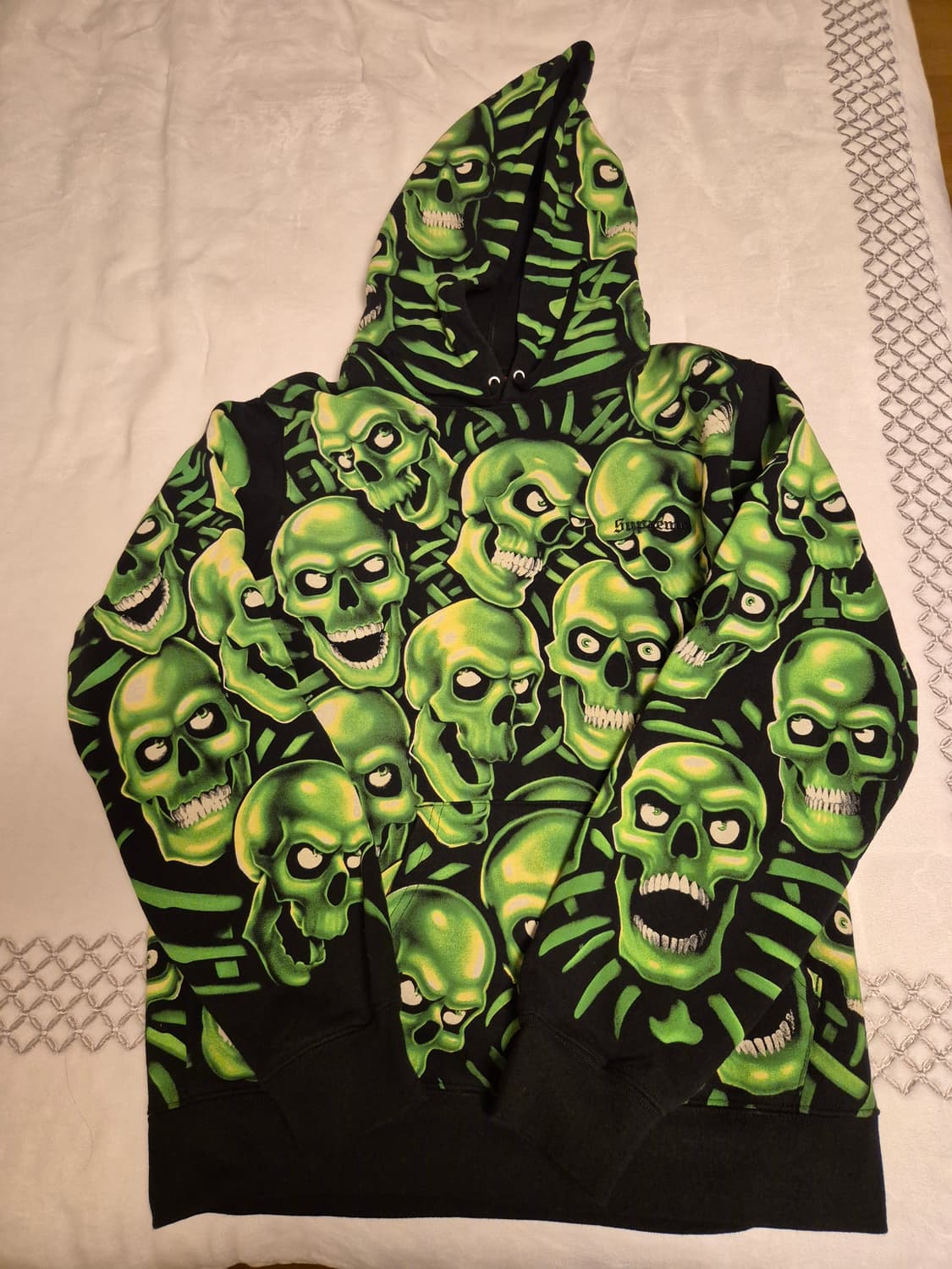 슈프림 스컬파일 후드 M(식케이 착용) 상품이미지2