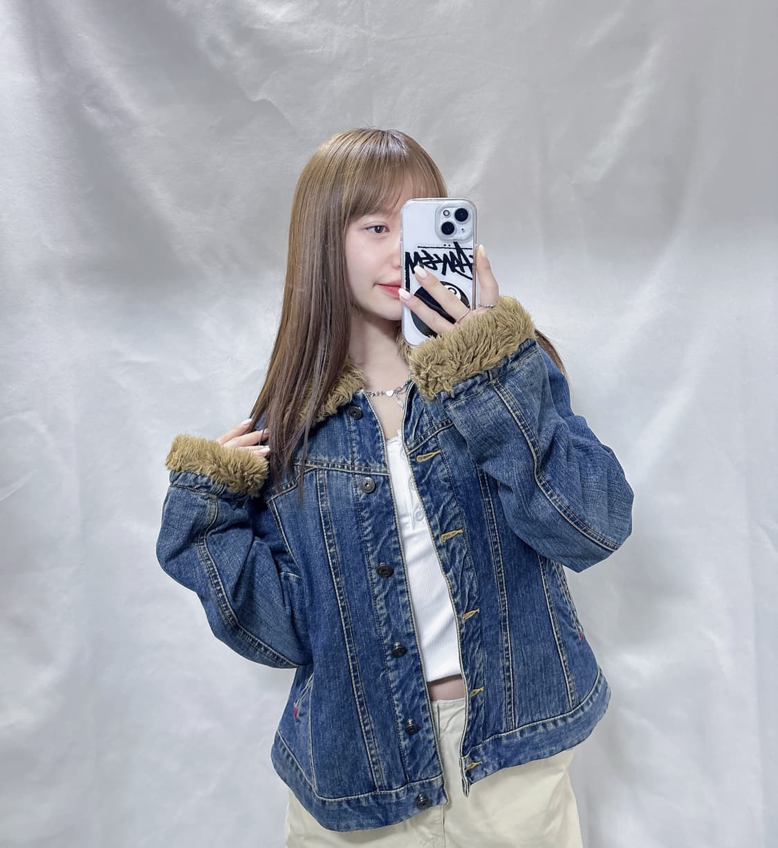 마리떼 프랑소와저버 90‘s 양털 데님 자켓  상품이미지2