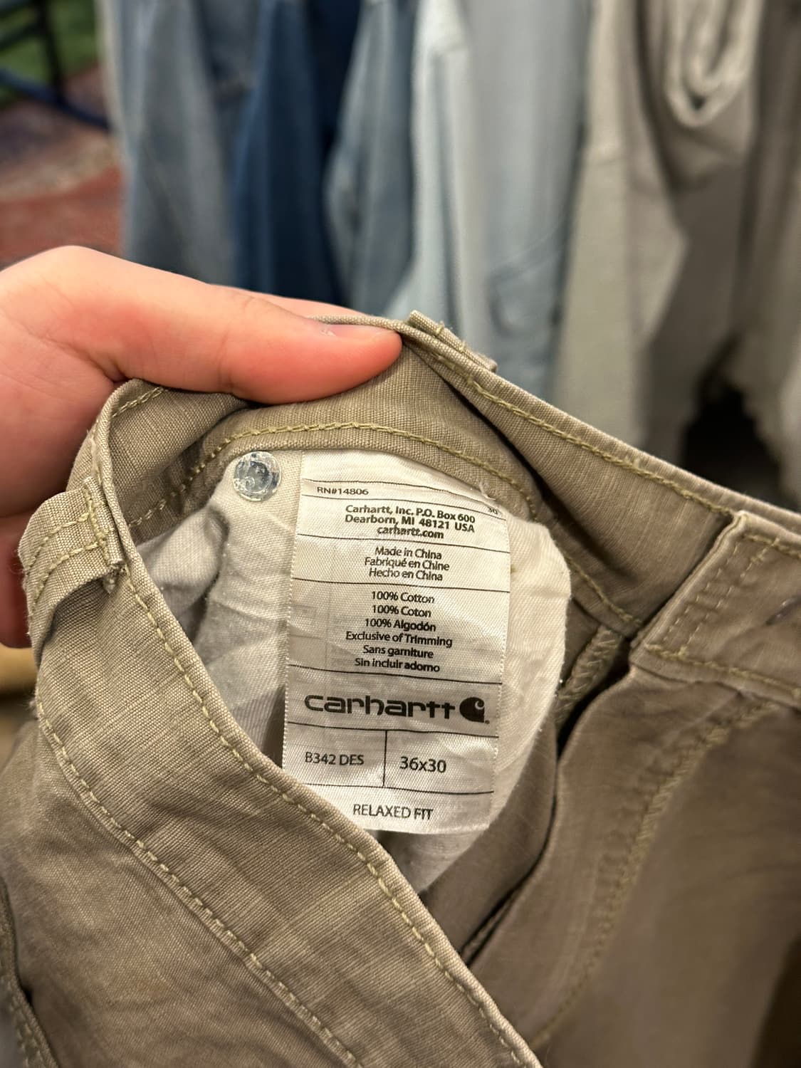 칼하트 릴렉스핏 더블니 카펜터 워크팬츠 36x30 상품이미지4