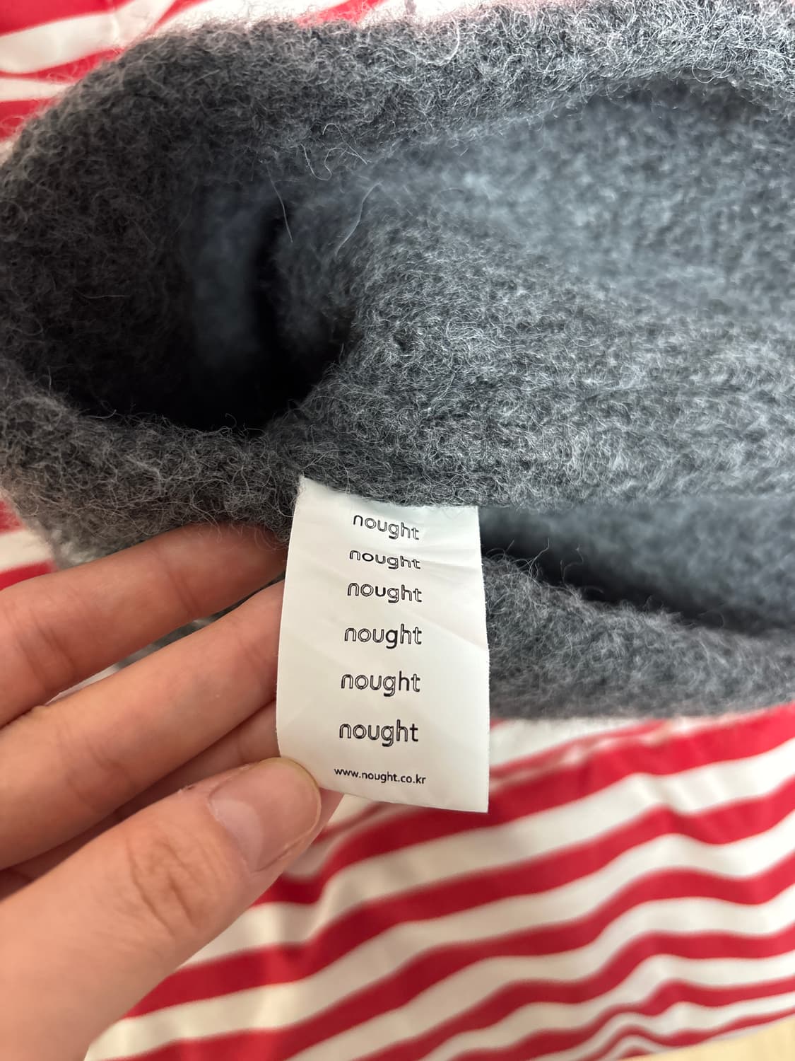 노우트 000 Hand stitch beanie / charcoal 상품이미지3