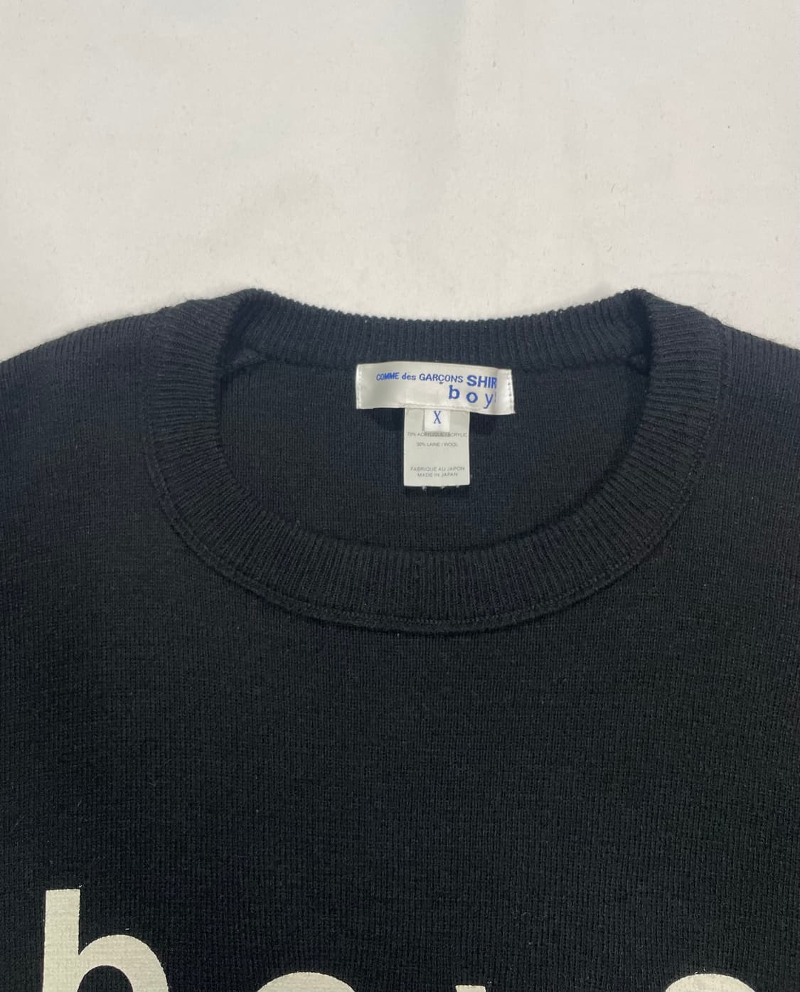 꼼데가르송 boys 레터링 니트 상품이미지4
