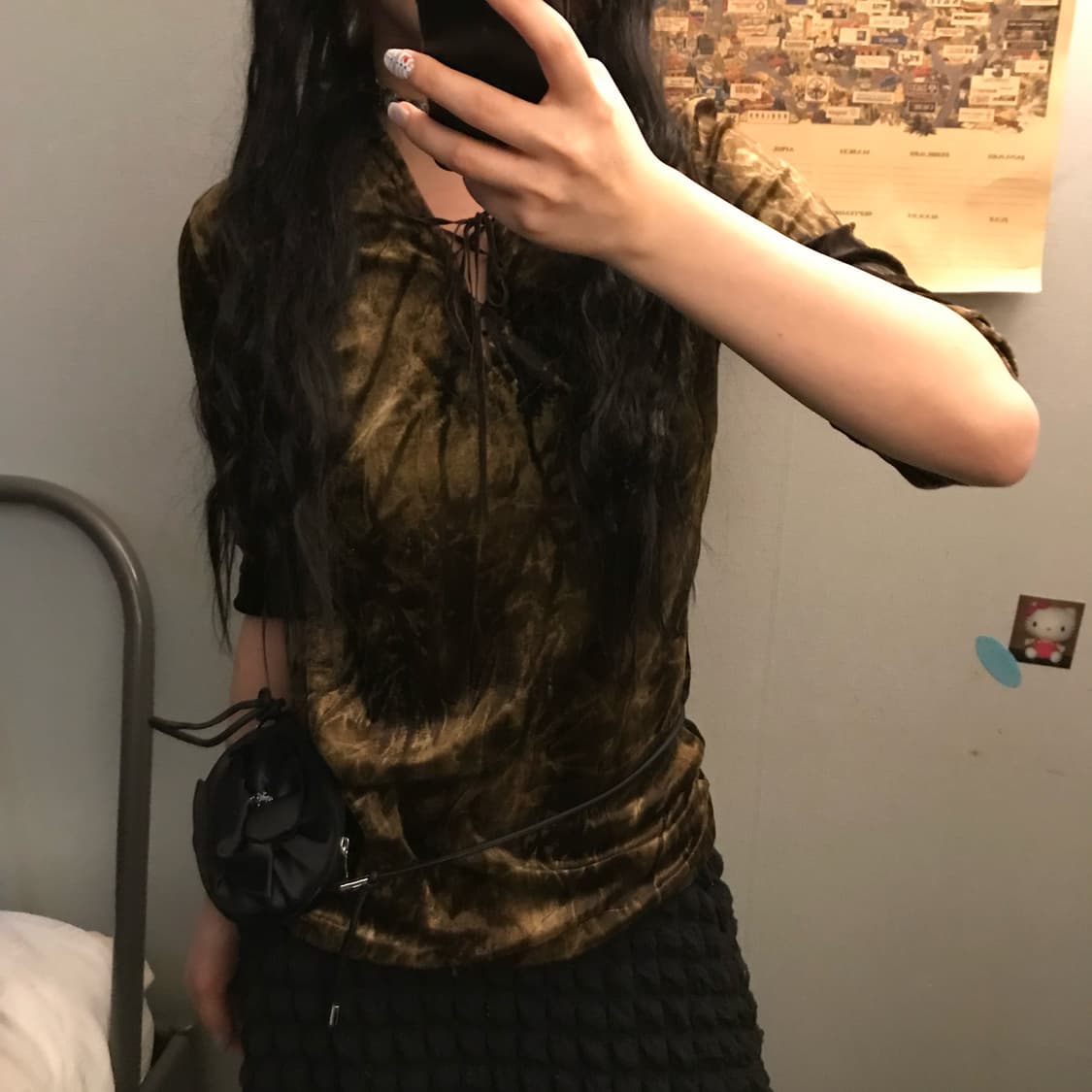 Pan Planning 오네갸루 브라운 벨벳 코르셋 티 상품이미지1