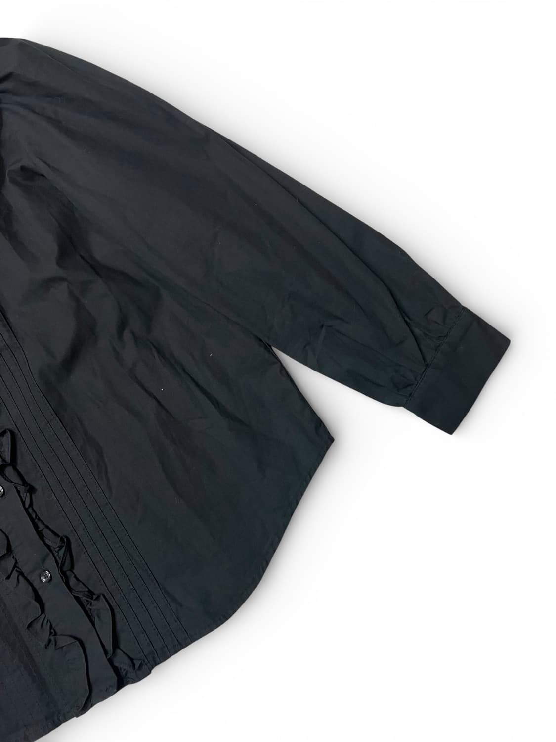 PAGEU 블랙 프릴 블라우스 F 상품이미지5