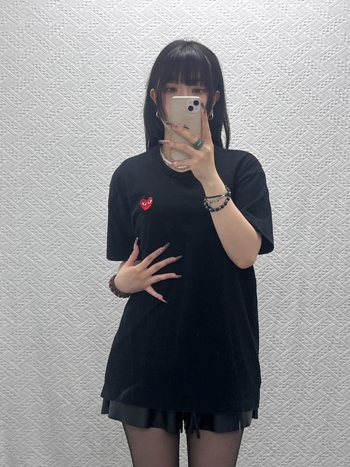 꼼데가르송 빈티지 캐주얼 플레이 하트와펜 반팔티 XXL C11865 상품이미지1