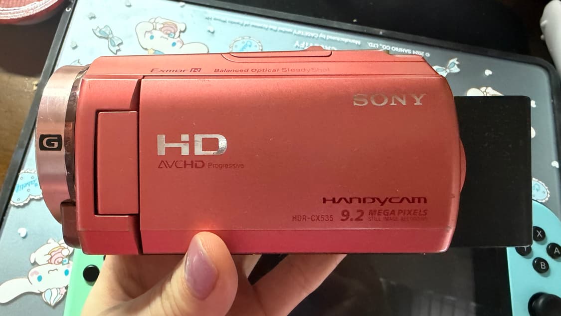 소니 핸디캠 sony handycam cx-535 핑크 빈티지 캠코더 상품이미지5