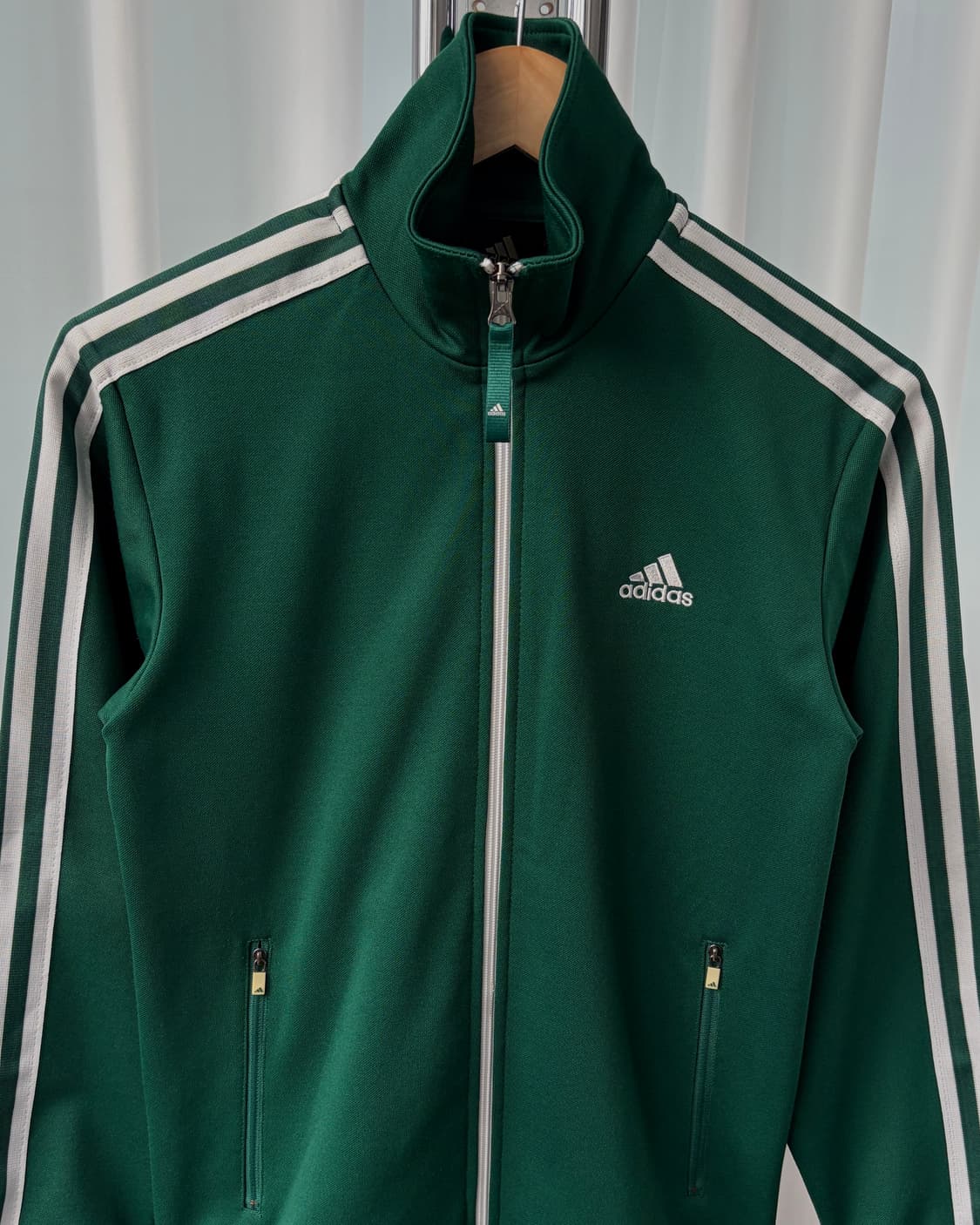 [S]아디다스 그린 초흰 삼선 트랙탑 져지 상품이미지4