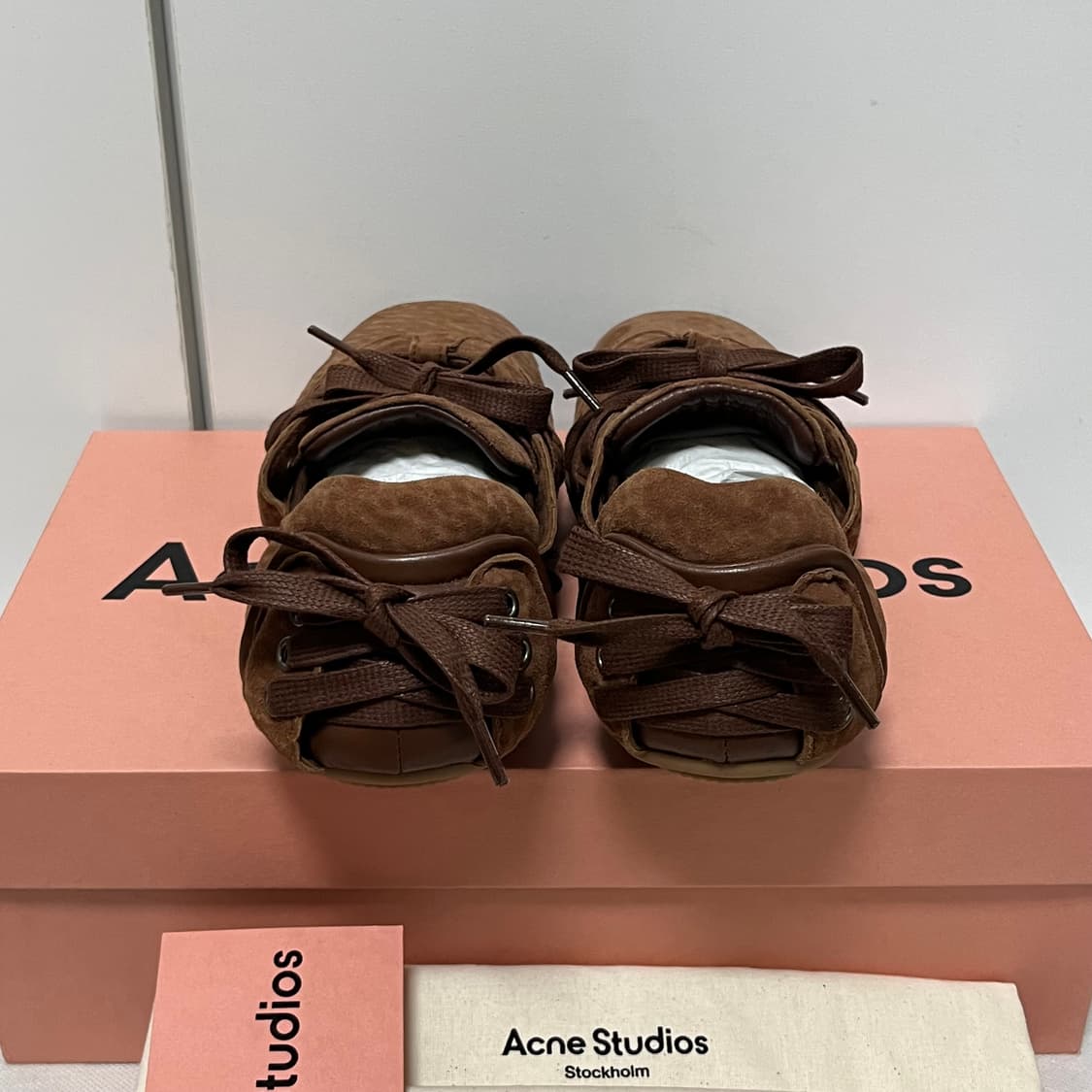 [38]아크네스튜디오 25fw레이스업 레더 슈즈/브라운 상품이미지5