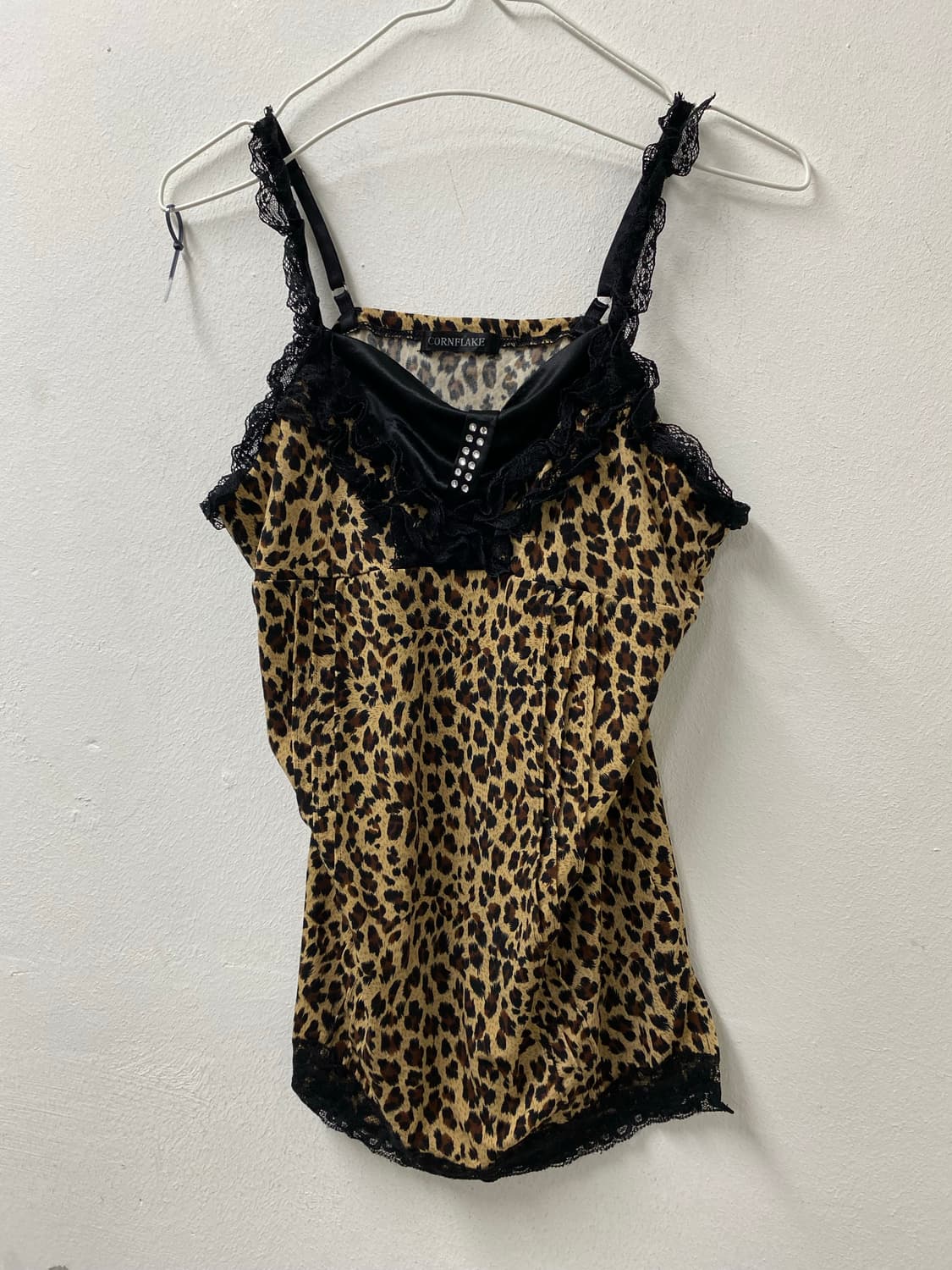 [CronFlake] Cubic Detail Leopard Lace Sl 상품이미지1