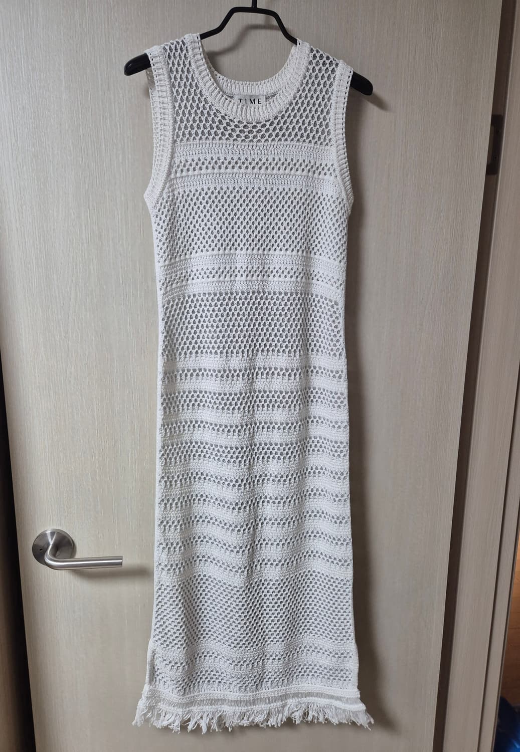 (23년) 타임 TIME  니트원피드 펀칭 민소매드레스  상품이미지1