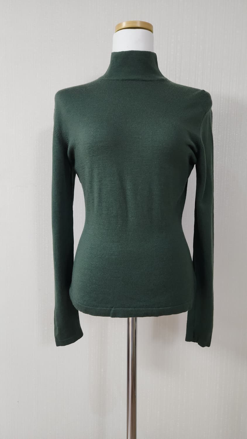 앤 버건디 원피스& 카키 반목폴라 상품이미지2