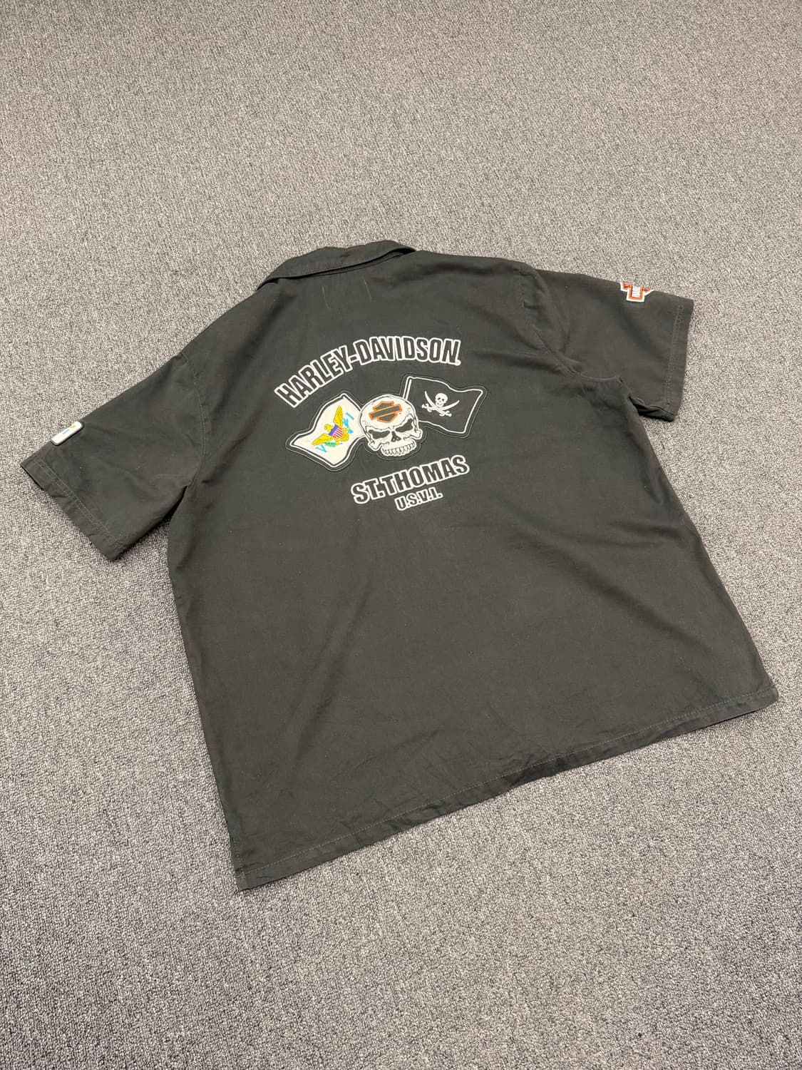 2XL)할리데이비슨 빈티지 워크 반팔 셔츠 상품이미지6