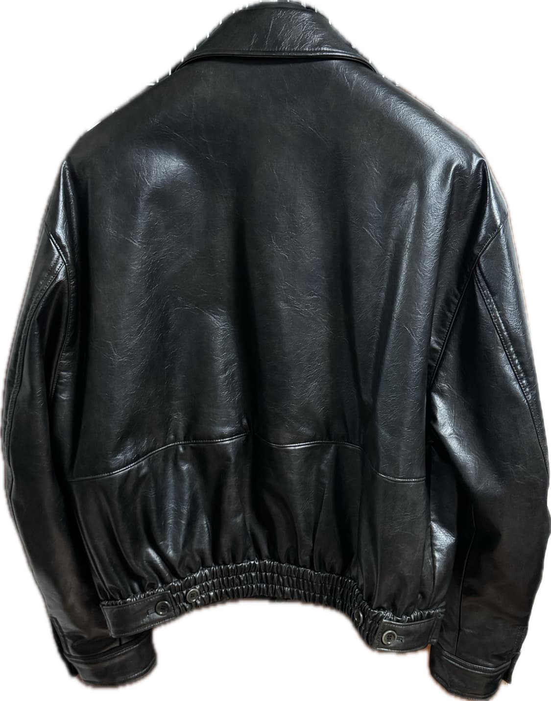 아모멘토 비건레더 블루종 블랙 M 상품이미지2