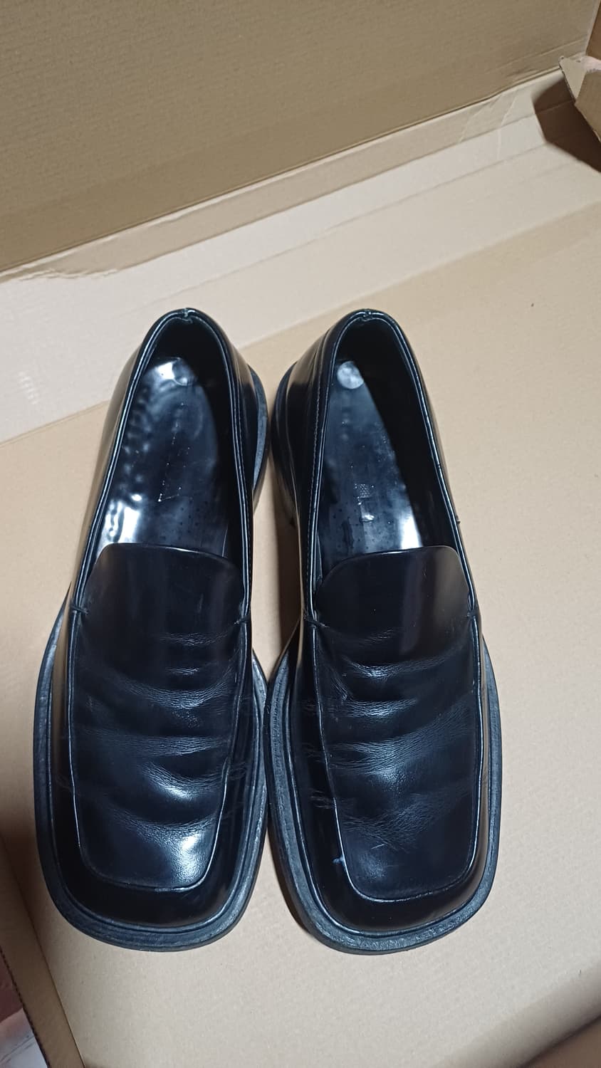 빈티지 프라다 로퍼 블랙 스퀘어토 로퍼 남성용 구두 265 상품이미지1