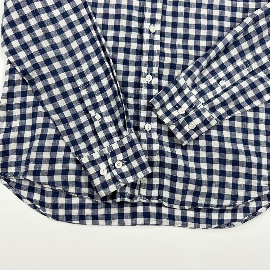 빈폴 클래식 슬림 린넨 체크셔츠 (M) 상품이미지5