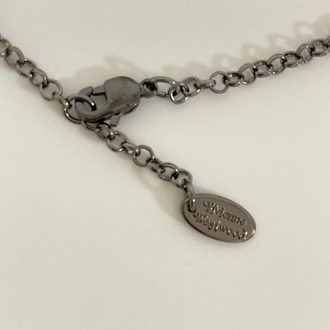 비비안 웨스트우드 실버 크리스탈 3d orb펜던트 체인 목걸이(새상품) 상품이미지4