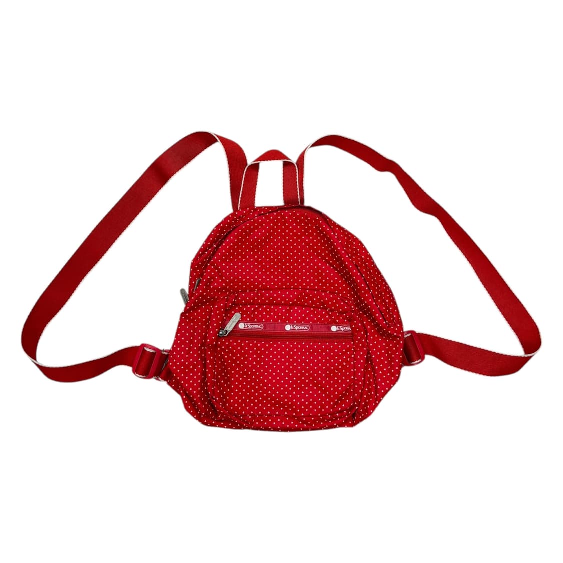 레스포삭 빈티지 보석 도트 패턴 미니 백팩 가방 레드 상품이미지1