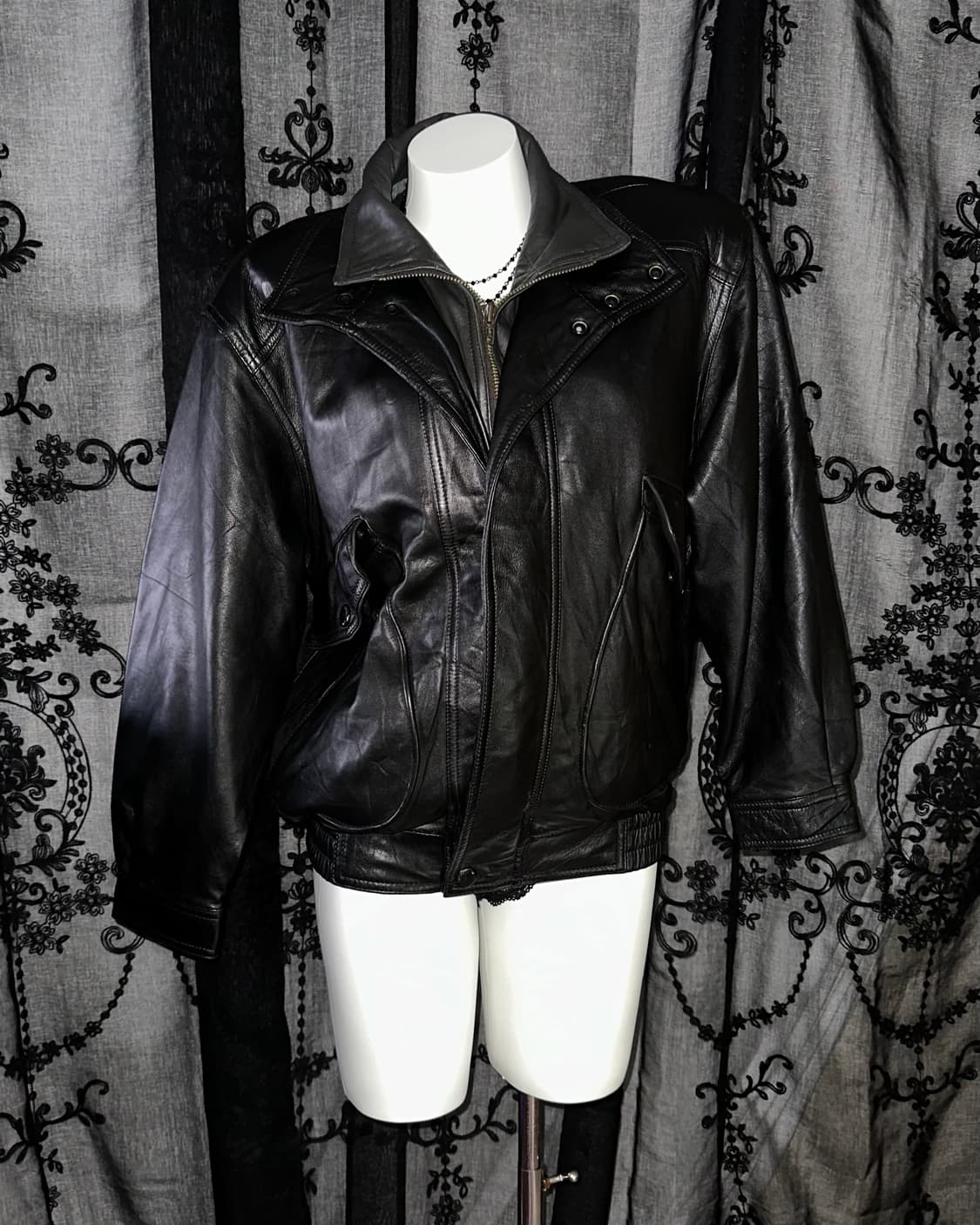 black sheepskin Bomber 상품이미지1