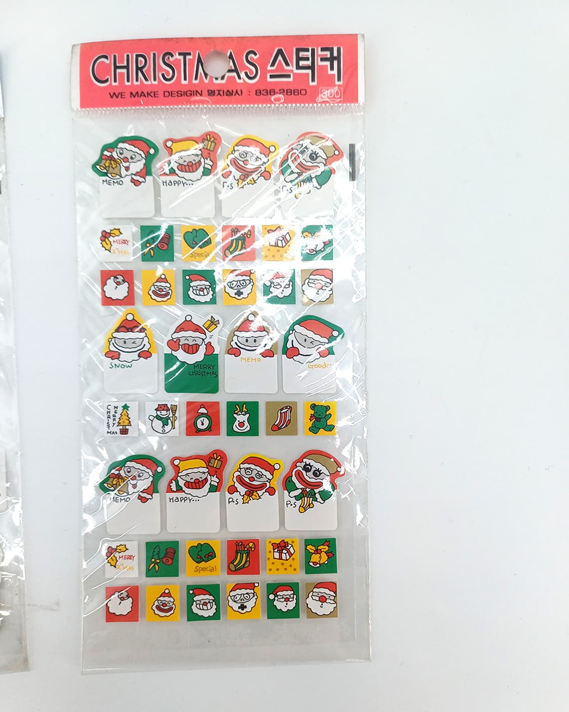 크리스마스 고전문구 산타클로스 다꾸 네임텍 스티커 상품이미지3